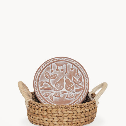 Bread Warmer & Basket - Lovebirds Round-0