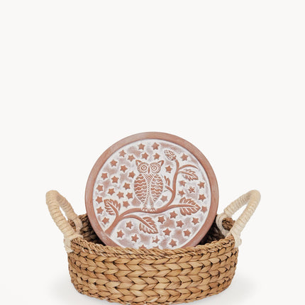 Bread Warmer & Basket - Owl Round-0
