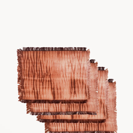 Tie Dye Cotton Placemat - Brown (Set of 4)-0