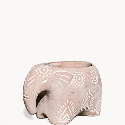 Terracotta Pot - Folk Elephant-0