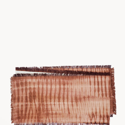 Tie Dye Cotton Table Runner - Brown-0