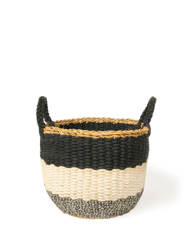 Ula Stripe Basket - Black-5