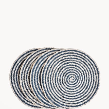 Kata Spiral Placemat - Blue (Set of 4)-0