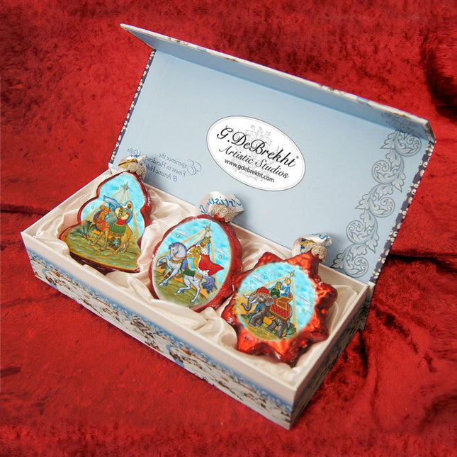 Three Kings Mercury Glass Ornaments Set of 3 by G. DeBrekht - Nativity Holiday Decor - 770102S3-0