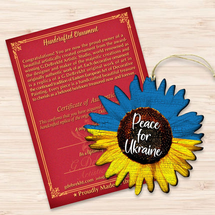 Piece for Ukraine Sunflower Wooden Ornaments by G. DeBrekht - International Decor - 8187125-3