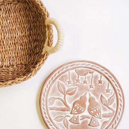Bread Warmer & Basket - Lovebirds Round-4