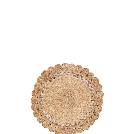 Jute Flower Placemat (Set of 2)-3
