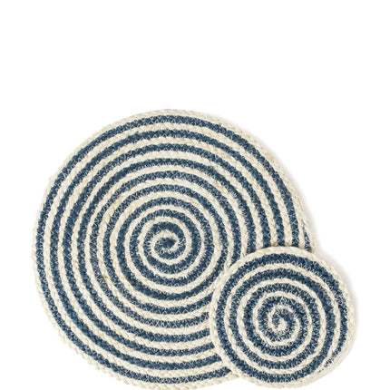 Kata Spiral Placemat - Blue (Set of 4)-4