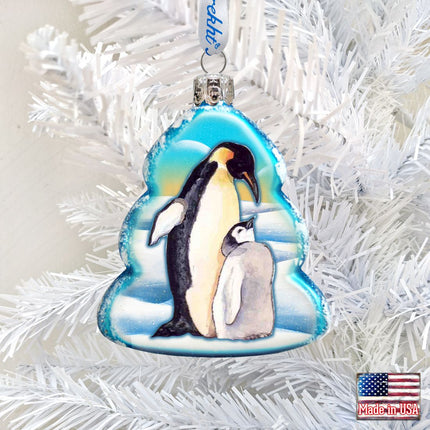 Penguin Family Mercury Glass Ornament by G. DeBrekht - Wildlife Holiday Decor - 771012-1