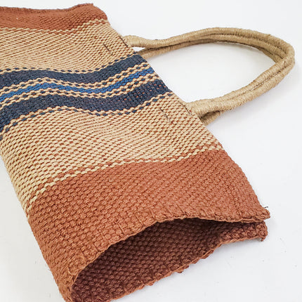 Dora Jute Tote Bag - Multi Light Brown-3