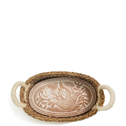 Bread Warmer & Basket - Bird Oval-4