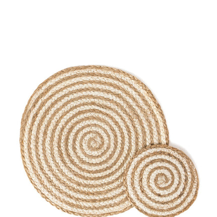 Kata Spiral Coaster Trivet - Natural (Set of 4)-2
