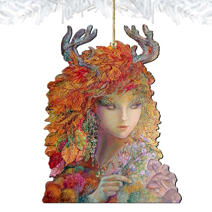 Autumn Wooden Ornaments by Josephine Wall - Thanksgiving Halloween Decor - 845611-JW-4