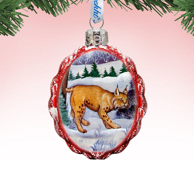 Bobcat Mercury Glass Ornament by G. DeBrekht - Wildlife Holiday Decor - 771034-0