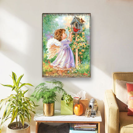 Angels Are Near Wooden Wall Art by D. Gelsinger - Nativity Holiday Decor - 95678B-DG-3