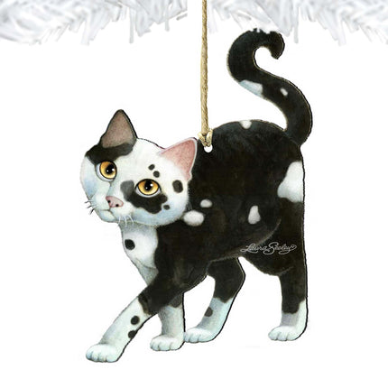 Cookie N Creme Cat Wooden Ornaments by Laura Seeley - Pets Dog and Cats Decor - 8512064-LS-4