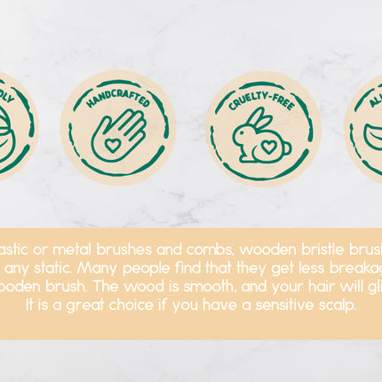 Wooden Detangling Hair Brush-4