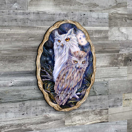 Night Watch Owls Wildlife Wall Art - J. Bergsma - Wildlife Holiday Decor - 8591902W-JB-4