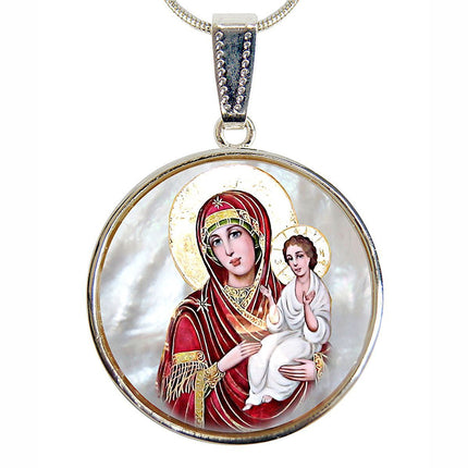 Lady of Light Silver-Plated Mother of Pearl Necklace Jewelry - 43029-1