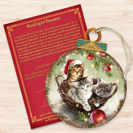 Christmas Kittens Wooden Ornaments by Gelsinger - Christmas Decor - 8021117-1607-3