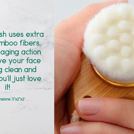 Facial Brush with Bamboo Handle-4
