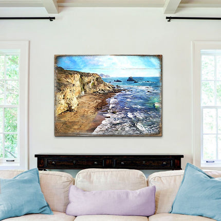 Beach Wood Wooden Coastal Wall Art by Nature Wonders - Coastal Sea-Life Decor - 95272B-0
