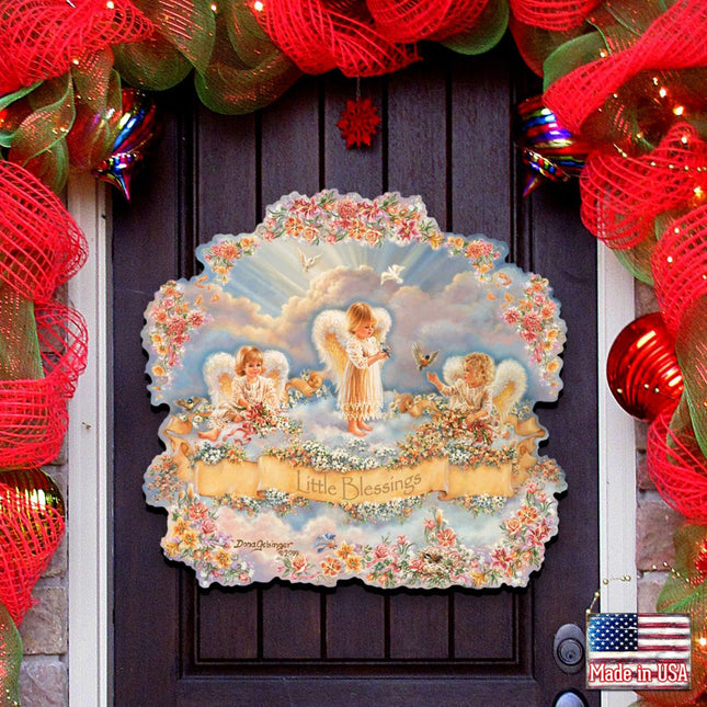 Little Blessings Nativity Door Decor by D. Gelsinger - Nativity Holiday Decor - 8461017H-0708-0
