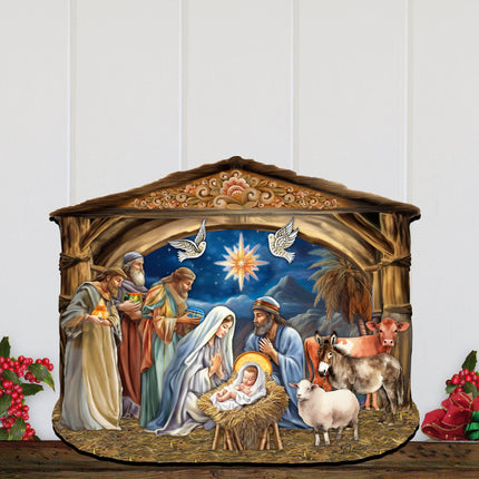 The Birth of Jesus Nativity Scene Holiday Door Decor by G. Debrekht - Nativity Holiday Decor - 8652761H-2