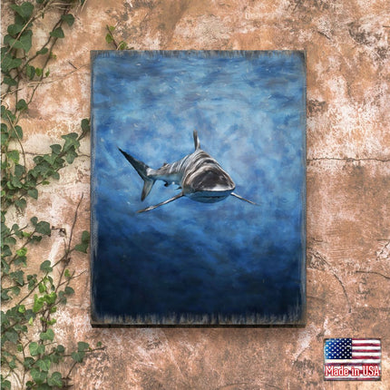 Shark Art Wooden Wall Art by Nature Wonders - Nature Wildlife Decor  - 95389B-1