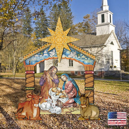 Holy Family Outdoor Nativity Set by G. DeBrekht - Nativity Holiday Decor - 8114030FS-2