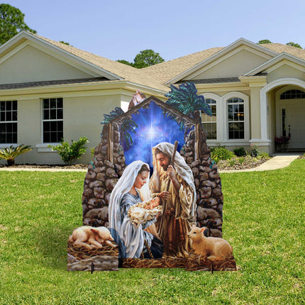 Glory to God Nativity Life Size Oversized Outdoor Decor by D. Gelsinger - Nativity Holiday Decor - 8461010F-S4-DG-XXLG-4