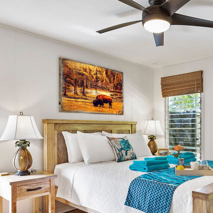 Bison Art Wooden Wall Art by Nature Wonders - Nature Wildlife Decor  - 95293B-4