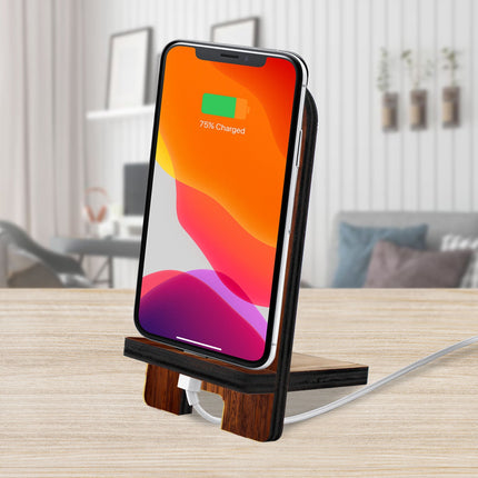 Love Never Fails Cell Phone Stand Family Decor Wood Mobile Tablet Holder Charging Station Organizer - 892061-1