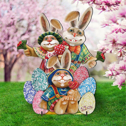 Drucker Easter Family Easter Yard Sign  by G. DeBrekht - Easter Spring Decor - 8154420-2F-1