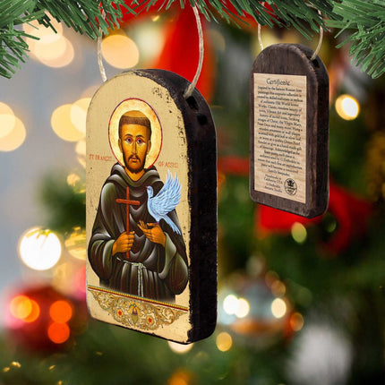 Saint Francis Religious Christian Sacred Icon Ornament - Inspirational Icon Decor - 87024-3