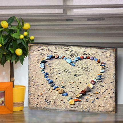 Sperber Heart Wooden Coastal Wall Art by Nature Wonders - Coastal Sea-Life Decor - 95254B-3