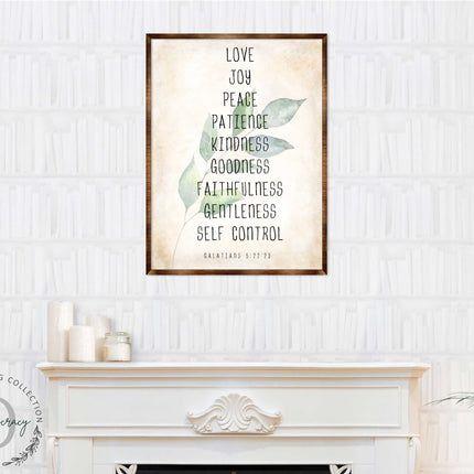 Love Joy Peace - Fruit of the Spirit - Verse Wall Decor - Contemporary Decor - Wooden Script Wall Art - 310332-1