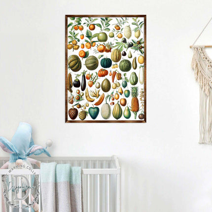 Fruit Montessori Wooden Poster - Kids Educational Poster - Homeschool I Classroom Decor - Aesthetic - 310224-4