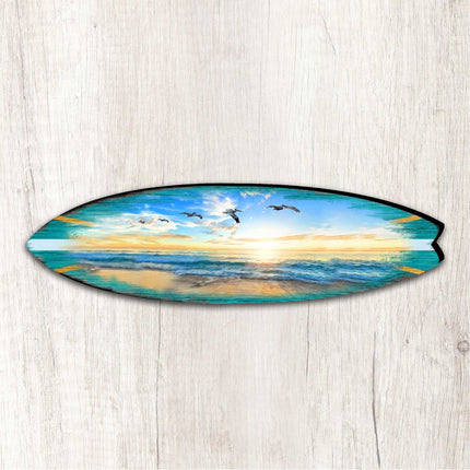 Sunset Surfboard Coastal Outdoor Decor Large Ornament by G. DeBrekht - Coastal Holiday Decor - 8490103MS-0
