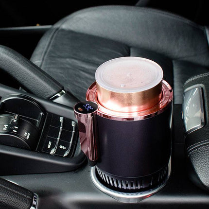 2 In1 Car Heating Cooling Cup 12V Smart Car Cup Holder Digital Temperature Display-4