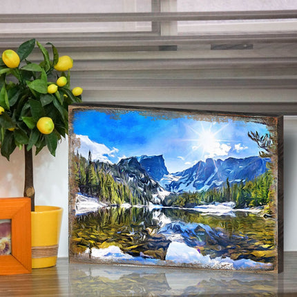 Forest Mountains Art Wooden Wall Art by Nature Wonders - Nature Wildlife Decor  - 95237B-3