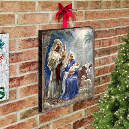 Holy Night Wooden Wall Art by D. Gelsinger - Nativity Holiday Decor - 95631B-1618-3