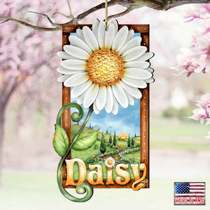 Fresh as A Daisy! Wooden Ornaments by Jamie Mills-Price - Christmas Decor - 8457704-1
