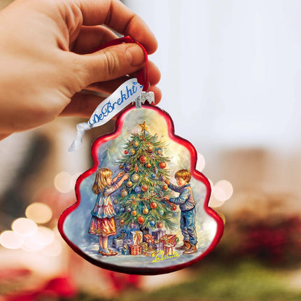Love Among the Branches Tree Glass Ornament by G. Debrekht - Christmas Decor - 762-032-2