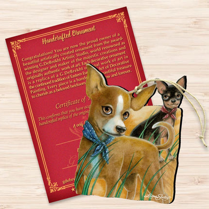 The Couple Dogs Wooden Ornaments by Laura Seeley - Pets Dog and Cats Decor - 8511021-LS-3