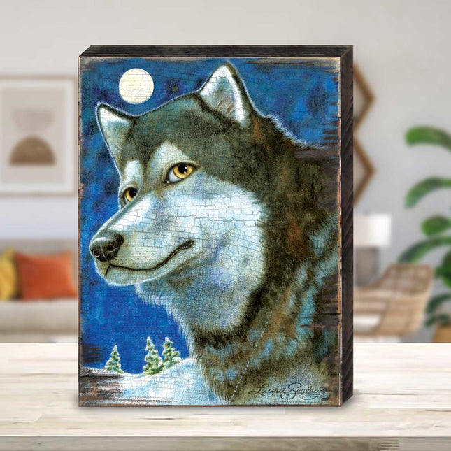 Snow Tracks Wooden Wall Art by Laura Seeley - Pets Dog and Cats Decor - 8511114B-0