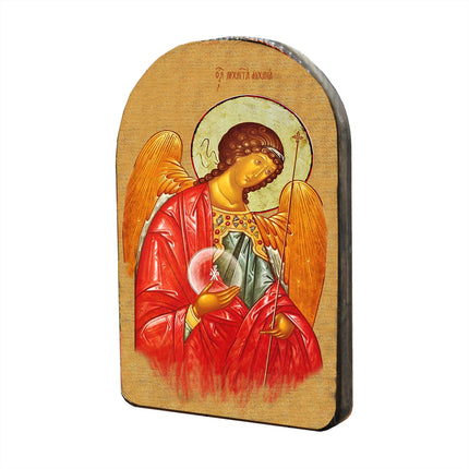 Saint Michael Archangel Wooden Gold Plated Orthodox Christian Sacred Icon - Inspirational Icon Decor - 86027-4