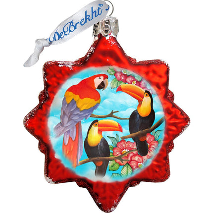 Tropical Mercury Glass Ornaments Set of 3 by G. DeBrekht - Coastal Holiday Decor - 770125S3-3