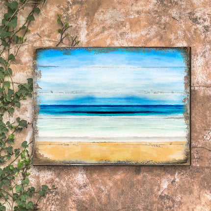 Spataro Beach Wooden Coastal Wall Art by Nature Wonders - Coastal Sea-Life Decor - 95226B-1