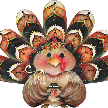 Be Thankful Turkey Sitter Door Decor by Jamie Mills-Price - Thanksgiving Halloween Decor - 8457702H-4